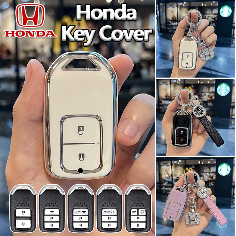 ฝาครอบกุญแจรีโมทรถยนต์ฮอนด้าสําหรับ Jazz/HR-V/CR-V/BR-V/City/Accord/Civic เคสกุญแจพวงกุญแจเชือกเส้นเล็ก