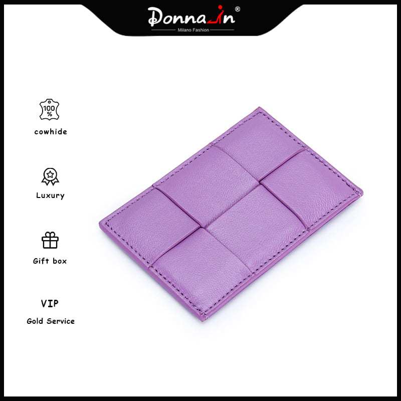 กระเป๋าสตางค์ กระเป๋าใส่บัตรเครดิต หนังแกะ คุณภาพสูง แฟชั่นหรูหรา สําหรับผู้หญิง