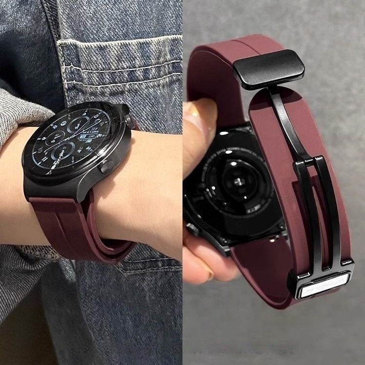 สายรัดสําหรับนาฬิกา ONEPLUS Watch | 2 | 3 Magnetic Clasp ซิลิโคนกันน้ํากีฬาเปลี่ยนสายรัดข้อมือสําหรั
