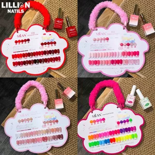 Milan New 18 สีเจลกลิตเตอร์ ยกเซต หลายสี พร้อมชาร์ทสี