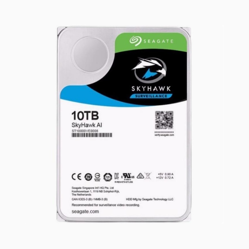 Seagate SkyHawk AI วิดีโอ HDD 12TB 10TB 8TB 256/512 MB cache RAID Enterprise ฮาร์ดไดรฟ์เชิงกล OEM ST