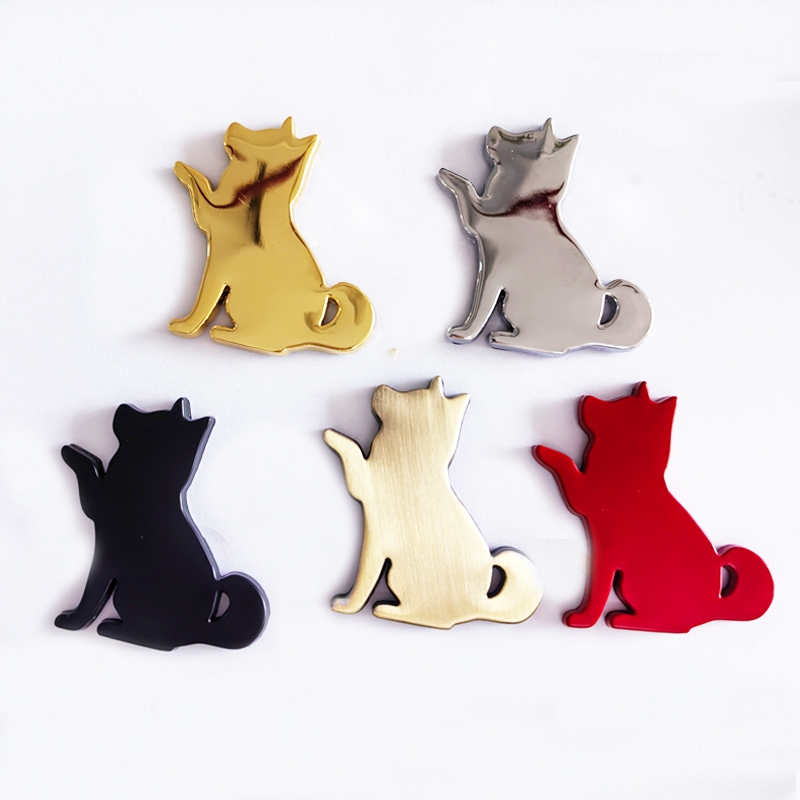 1 x โลหะ Naughty น่ารัก DOG PUPPY PETS Humens เพื่อนโลโก้รถ Auto จักรยานตกแต่งป้ายสัญลักษณ์สติกเกอร์รูปลอกเปลี่ยนสุนัขโลโก้