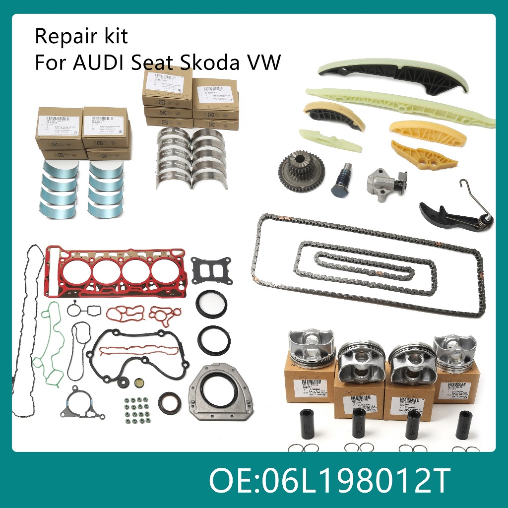 06H 198 151 C เครื่องยนต์ Overhaul ชุดดัดแปลงลูกสูบ Timing Chain ชุดสําหรับ Audi A4 A5 Q5 Q7 TTS VW 