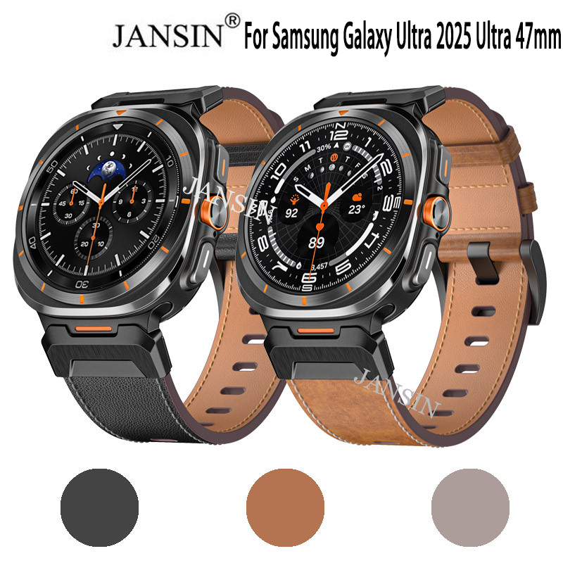 สาย smart watch Samsung Galaxy Watch Ultra 2025 No Gaps Rugged สายนาฬิกา ชนิดหนัง สำหรับ