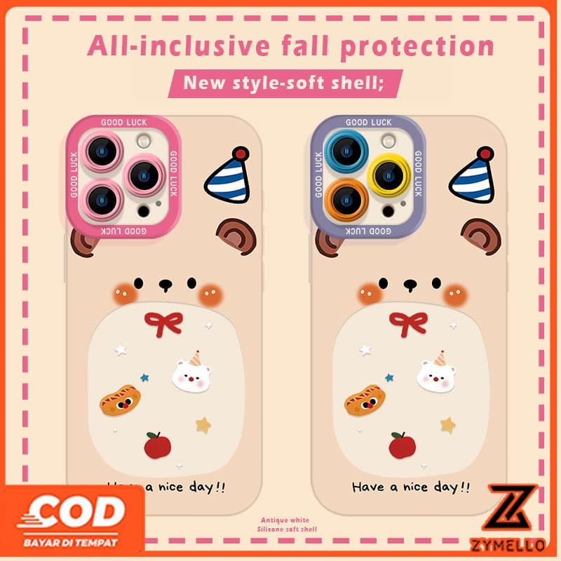 สําหรับ OPPO A6X A6 A5X A5 5G A3 A3X A5 PRO A3 PRO A38 A79 A60 A58 A78 A18 A57 2022 A95 น่ารักการ์ตูนขี้อายสีน้ําตาลหมีกันกระแทกTPUเคสโทรศัพท์ – โปรปัง