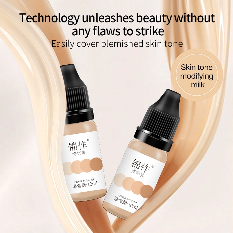 GINZO Skin Camouflage Pigment – หมึกแต่งหน้าถาวรสําหรับปกปิด Vitiligo, Stretch Marks & Scars | High-Coverage Flesh-Tone PMU Pigment สําหรับการแก้ไขสีผิว