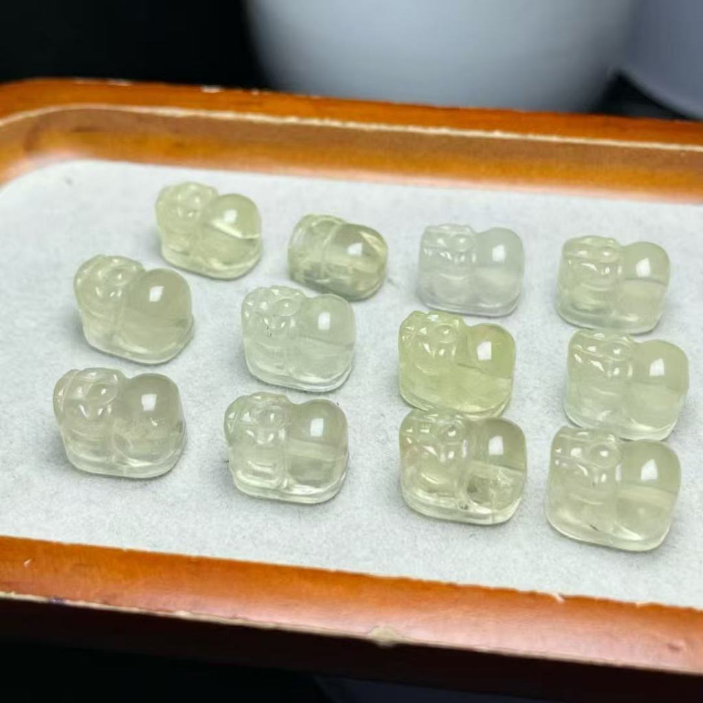 ธรรมชาติ Citrine Pixiu ประมาณ 15 มม.แกะสลักชิ้นเครื่องประดับน่ารัก diy Lucky อุปกรณ์เสริม Simple All-Match ของขวัญ - รูปที่ 2
