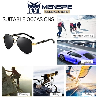 Menspe Shades แว่นกันแดดโพลาไรซ์ขนาดใหญ่สําหรับผู้ชายกลางแจ้งดวงอาทิตย์แว่นตา 100% ป้องกันรังสียูวีน้ําหนักเบาแว่นตากรณี