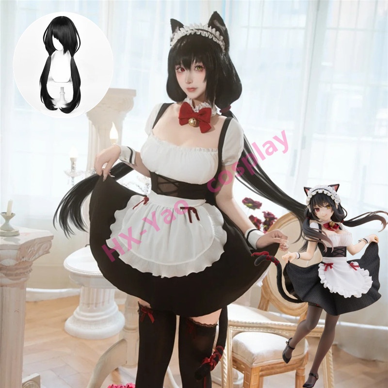 【HX-YAO】Tokisaki Kurumi Cat Ear Maid cosplay Costumes Date a live คอสเพลย์ อะนิเมะ เครื่องแต่งกาย