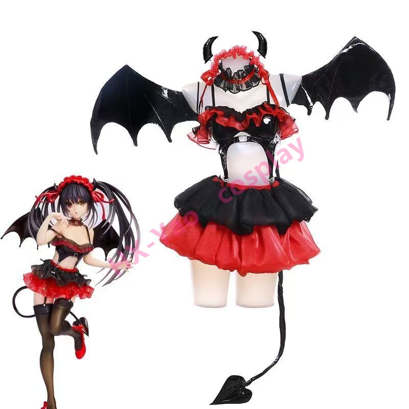 【HX-YAO】Tokisaki Kurumi Little Devil cosplay Bunny Girl Date a live คอสเพลย์ อะนิเมะ เครื่องแต่งกาย