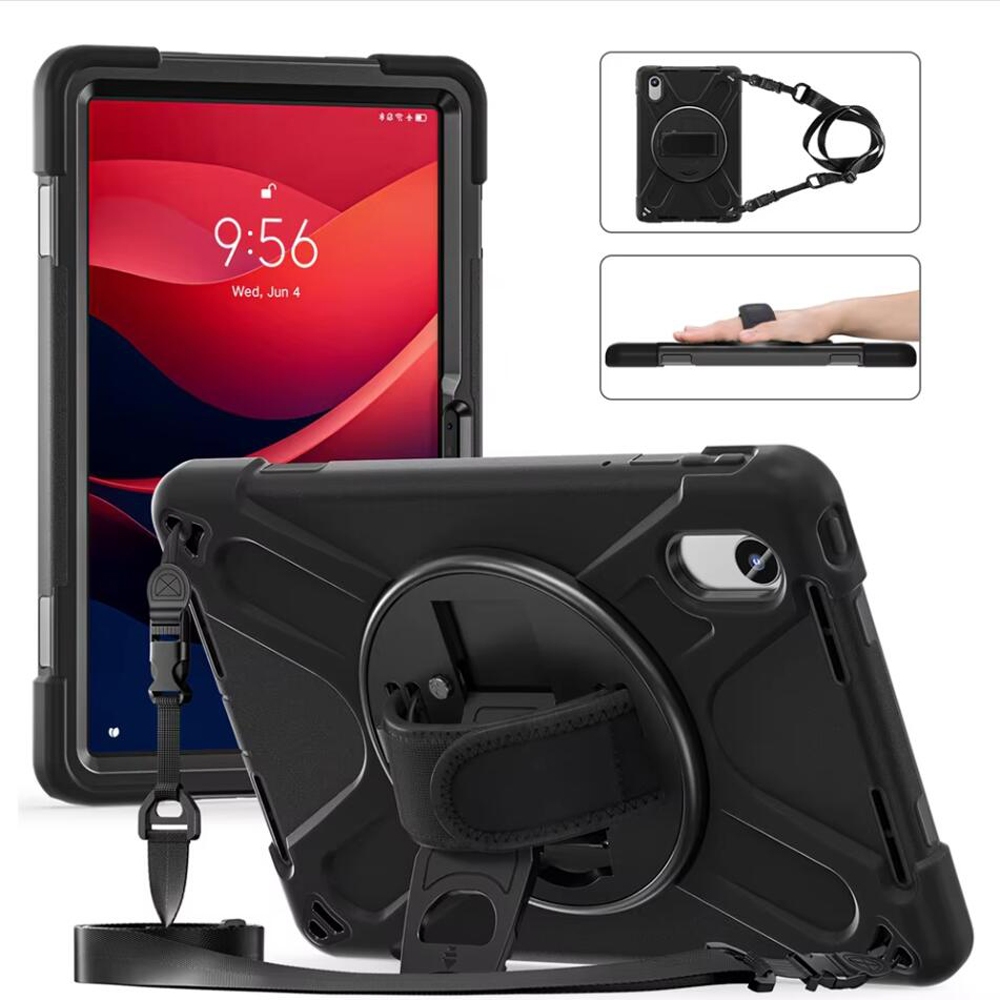 สําหรับLenovo Idea Tab M11 K11 Gen 2 Xiaoxin Pad 2024 2025 11 นิ้วTB-330FU TB-331FC TB-335FC TB-336FUกรณีเด็กปลอดภัยกันกระแทกPC + ซิลิคอนไหล่สายคล้องมือขาตั้งฝาครอบปลอก