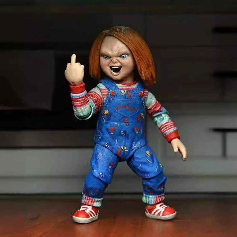 12 ซม.อะนิเมะ Chucky รูป NECA Good Guys Action Figure เขาต้องการคุณเป็นเพื่อนที่ดีที่สุด Chucky รูปของเล่นตุ๊กตาคริสต์มาสของขวัญ