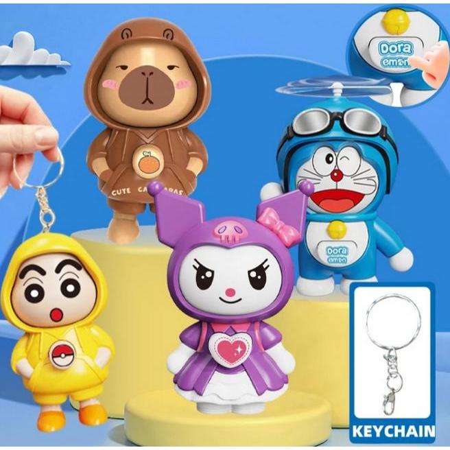 ตุ๊กตาพวงกุญแจการ์ตูนน่ารักจี้น่ารักโดราเอมอนอเนกประสงค์แขวนตกแต่งสําหรับกระเป๋ากุญแจรถตกแต่งภายใน