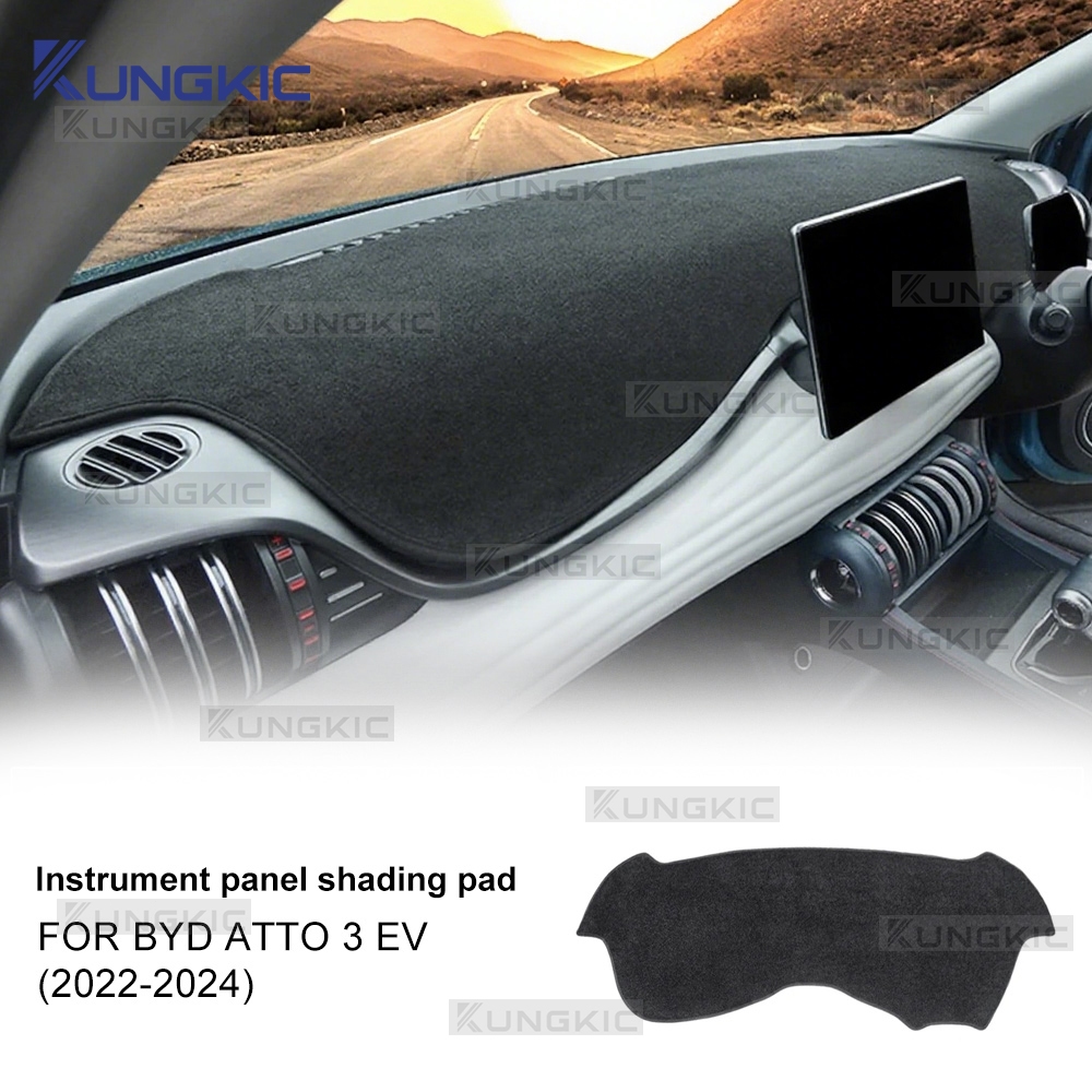 สําหรับ BYD Atto 3 EV 2022 2023 2024 รถ Dashboard Cover หลีกเลี่ยง Light Pad Anti-UV พรมลื่นอุปกรณ์เสริม