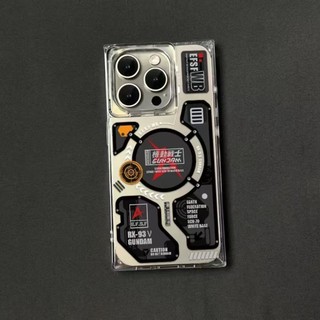 สีดํา RX-93 Gundam สําหรับ iPhone 17Promax เคสโทรศัพท์รูปสี่เหลี่ยมผืนผ้ากันกระแทก TPU เคสโทรศัพท์สําหรับ iPhone 17 16 15Promax 15 14 13 12 11