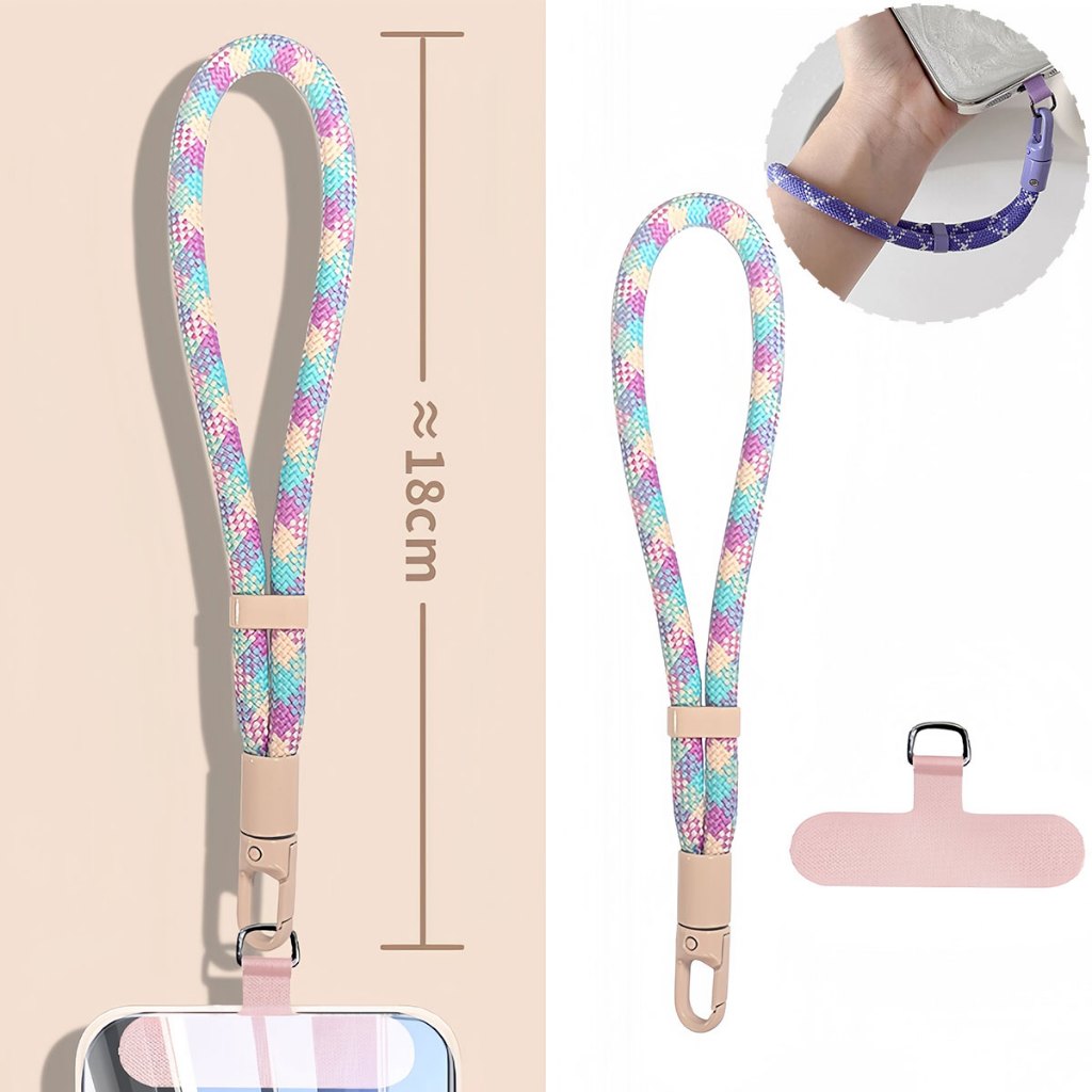 Bolded high-end สายรัดข้อมือแบบปรับได้มัลติฟังก์ชั่นแบบยืดหดได้สําหรับเคสโทรศัพท์ที่มีความทนทานป้องกันการโจรกรรม Anti-lost สายรัดข้อมือเชือกเส้นเล็กสําหรับผู้หญิงผู้ชาย