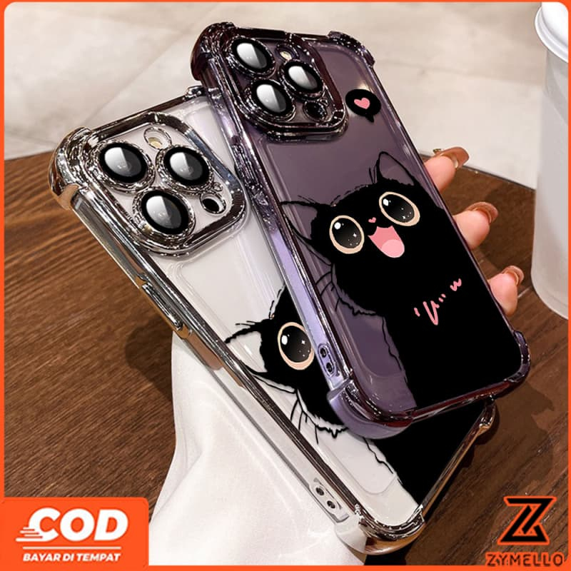เคสสําหรับ Honor X9C X6C X7C 200 SMART X6B X8C X6A X8B High-end love black cat สี่มุม drop-proof และกันกระแทก TPU โทรศัพท์มือถือกรณี