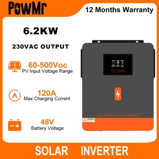 PowMr 6.2KW อินเวอร์เตอร์พลังงานแสงอาทิตย์อินเวอร์เตอร์ไฮบริ…