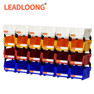 LEADLOONG V1 กล่องอะไหล่ 135*105*76 มม. จัดส่งรวดเร็วในสต็อก ที่เก็บชิ้นส่วนแบบวางซ้อนกันได้ กล่องจัดเรียงชิ้นส่วนแบบแขวนได้ ถังเก็บเวิร์กช็อปโรงรถ