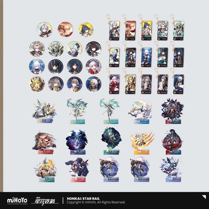 Sunsyea Honkai Star Rail สินค้าอย่างเป็นทางการ miHoYo เดิมแท้ The Destruction Path Badge อะคริลิคขาตั้งจี้ Caelus Stelle Arlan Jingliu Dan Heng Mydei Kainon