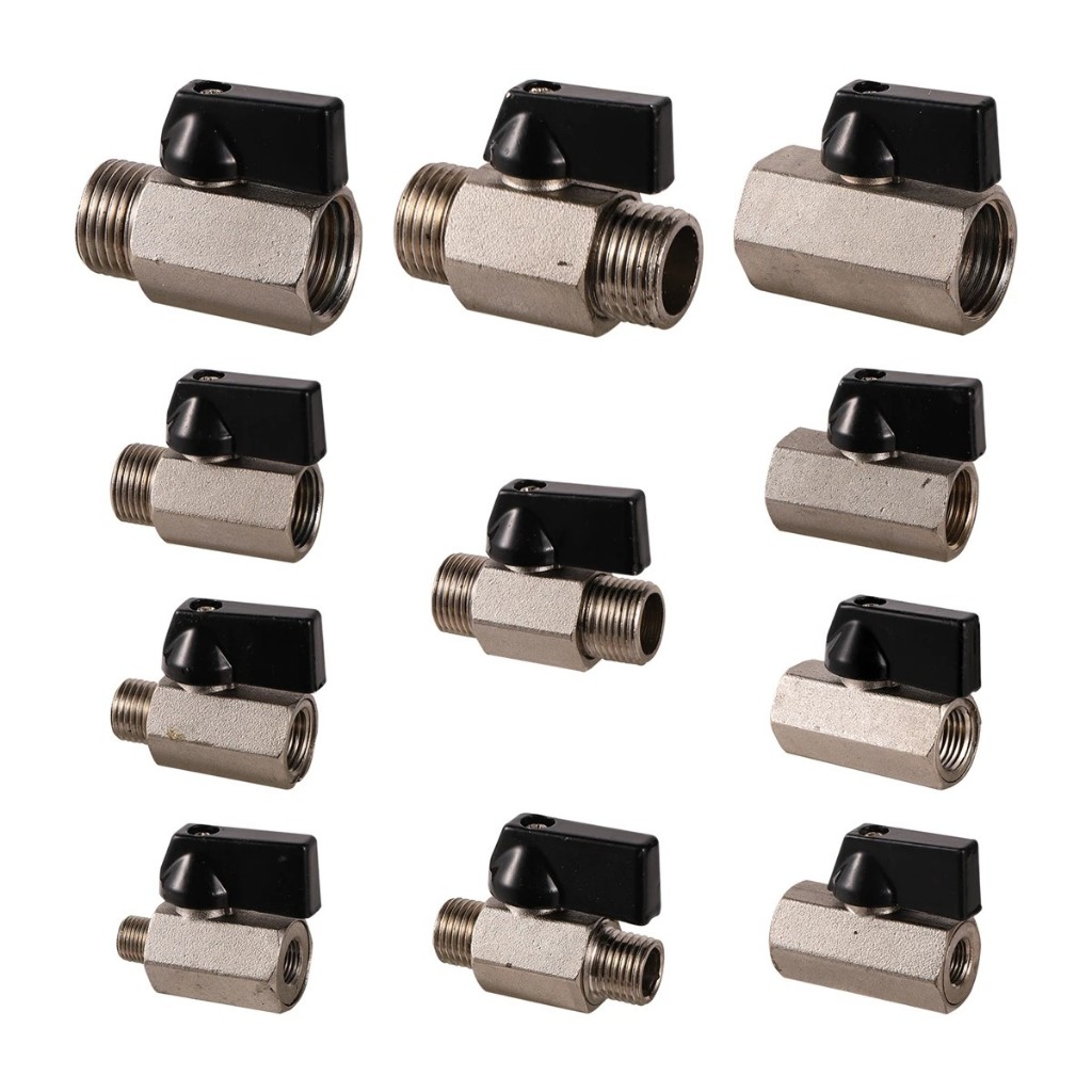 1/8" 1/4 "3/8" 1/2 "BSP เกลียวมินิทองเหลืองบอลวาล์วเครื่องอัดอากาศวาล์วสําหรับ Air, น้ํามันและน้ํา
