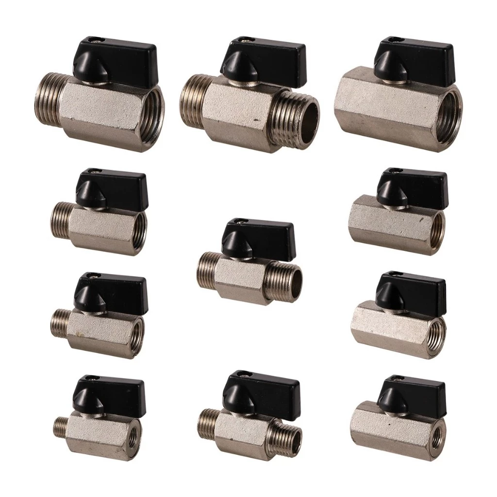 1/8" 1/4 "3/8" 1/2 "BSP เกลียวมินิทองเหลืองบอลวาล์วเครื่องอัดอากาศวาล์วสําหรับ Air, น้ํามันและน้ํา
