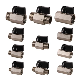 1/8" 1/4 "3/8" 1/2 "BSP เกลียวมินิทองเหลืองบอลวาล์วเครื่องอัดอากาศวาล์วสําหรับ Air, น้ํามันและน้ํา