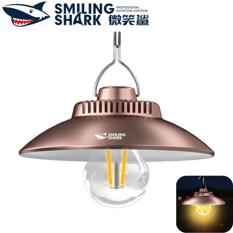 SMLING SHARK LY8229 ไฟ LED Camping สองโหมดแสงอบอุ่น ชาร์จ Type-C กันน้ำ พร้อมใช้กลางแจ้ง และในสวน
