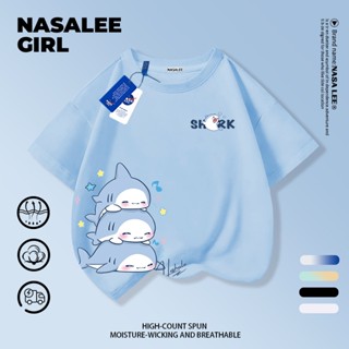 【จัดส่งวันเดียวกัน × ถึงใน 2 วัน】เสื้อยืดเด็ก NASA สีฟ้าอ่อน…