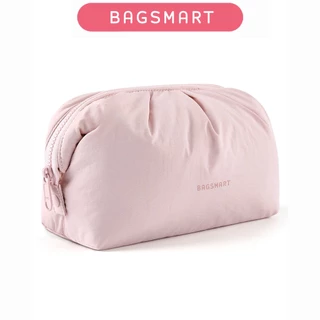 BAGSMART กระเป๋าแต่งหน้า กระเป๋าเดินทาง กระเป๋าแต่งหน้าน่ารัก เครื่องสําอางความจุขนาดใหญ่สําหรับผู้หญิง แต่งหน้าเปิดกว้าง Travel Essentials อุปกรณ์อุปกรณ์อาบน้ําแปรง