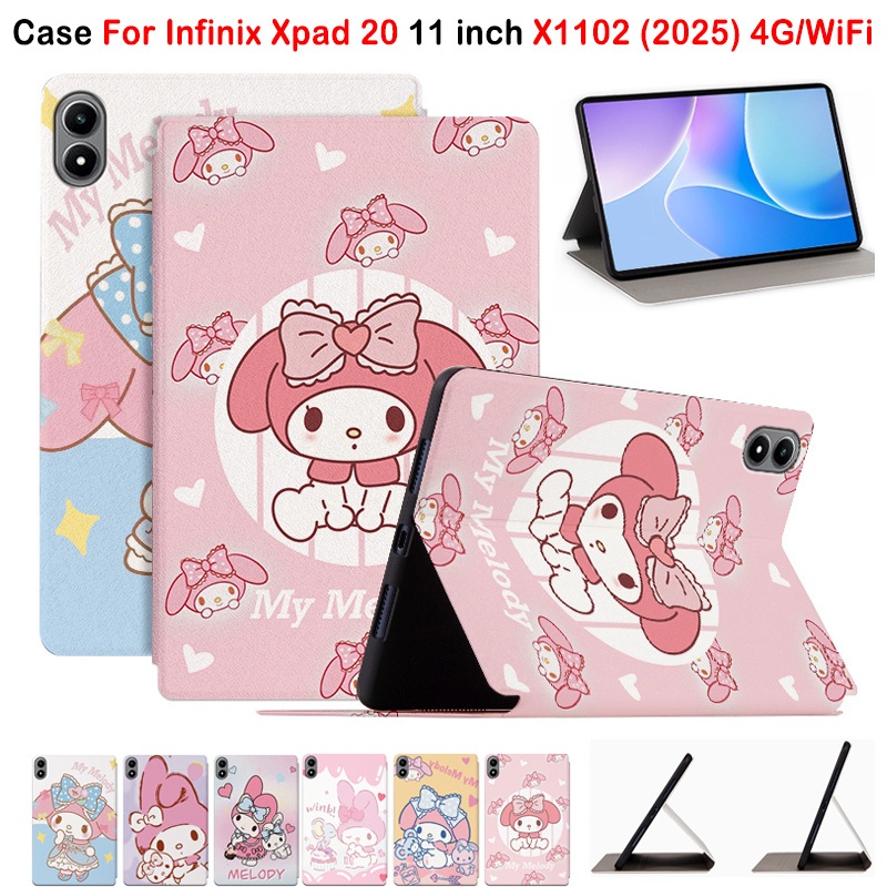 สําหรับ Infinix Xpad 20 X1102 11 นิ้ว (2025) 4G/WiFi แฟชั่น Crayon การ์ตูนภาพวาดแท็บเล็ต Infinix Xpad 20 11 "คุณภาพสูง PU หนังฝาครอบ