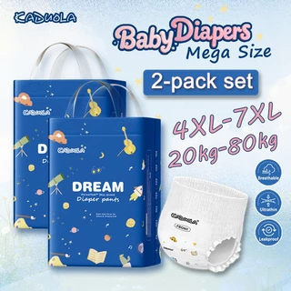 [ซื้อ 1 เอา 1] คาดูโอล่า ผ้าอ้อมนุ่มพิเศษ – แห้งกร้าน 12 ชั่วโมง, ไม่รั่วสําหรับทารกที่ใช้งาน (4เอ็กแอล-7เอ็กแอล) ไม่แพ้ง่าย & เป็นมิตรกับผิวสําหรับผิวบอบบาง (20กิโลกรัม-35กิโลกรัม+)