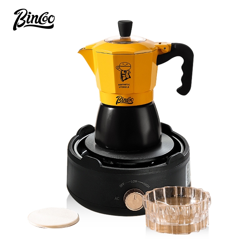 Bincoo Double Valve Moka Pot Home Espresso Small Hand Brew Coffee Pot Set เครื่องชงกาแฟเครื่องใช้ไฟฟ