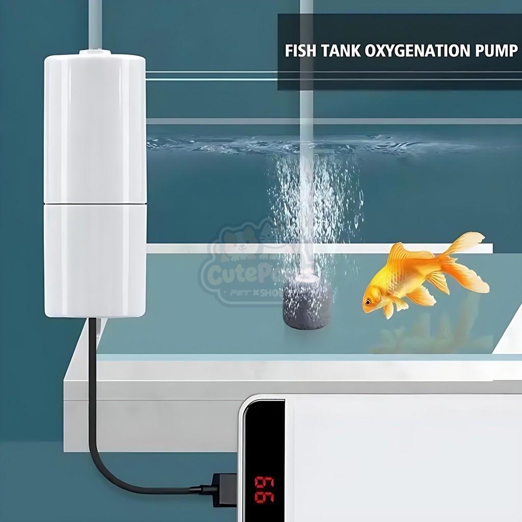 USB ปั้มน้ำออกซิเจนตู้ปลา ปั๊มอากาศออกซิเจนสำหรับตู้ปลาแบบพกพา USB ขนาดเล็ก สเงียบ สำหรับปลากัด ปั๊มออกซิเจนตู้ปลา ประสิทธิภาพทนทานและมั่นคง - รูปที่ 5