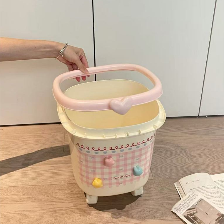 ถังขยะเจ้าหญิง 360°ถังขยะแบบถอดได้ล้อสากล - รูปที่ 2