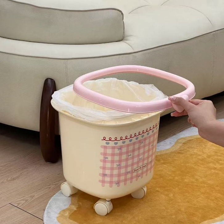 ถังขยะเจ้าหญิง 360°ถังขยะแบบถอดได้ล้อสากล - รูปที่ 3