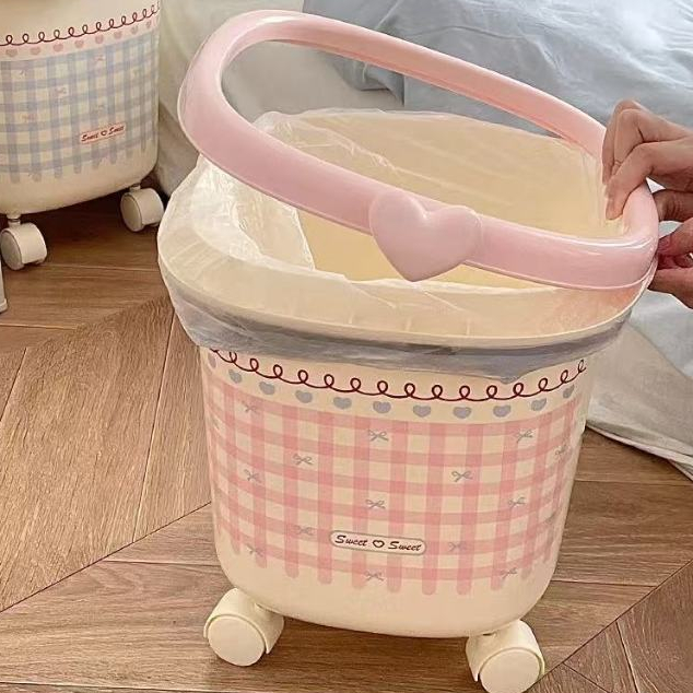 ถังขยะเจ้าหญิง 360°ถังขยะแบบถอดได้ล้อสากล - รูปที่ 4