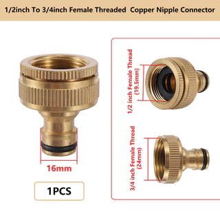 1/2 "3/4" 1" เกลียวทองเหลือง Quick Connector M22/24 หัวนม Fitting Garden ท่อ Quick Connect ก๊อกน้ําอะแดปเตอร์ท่อน้ําเชื่อมต่อ