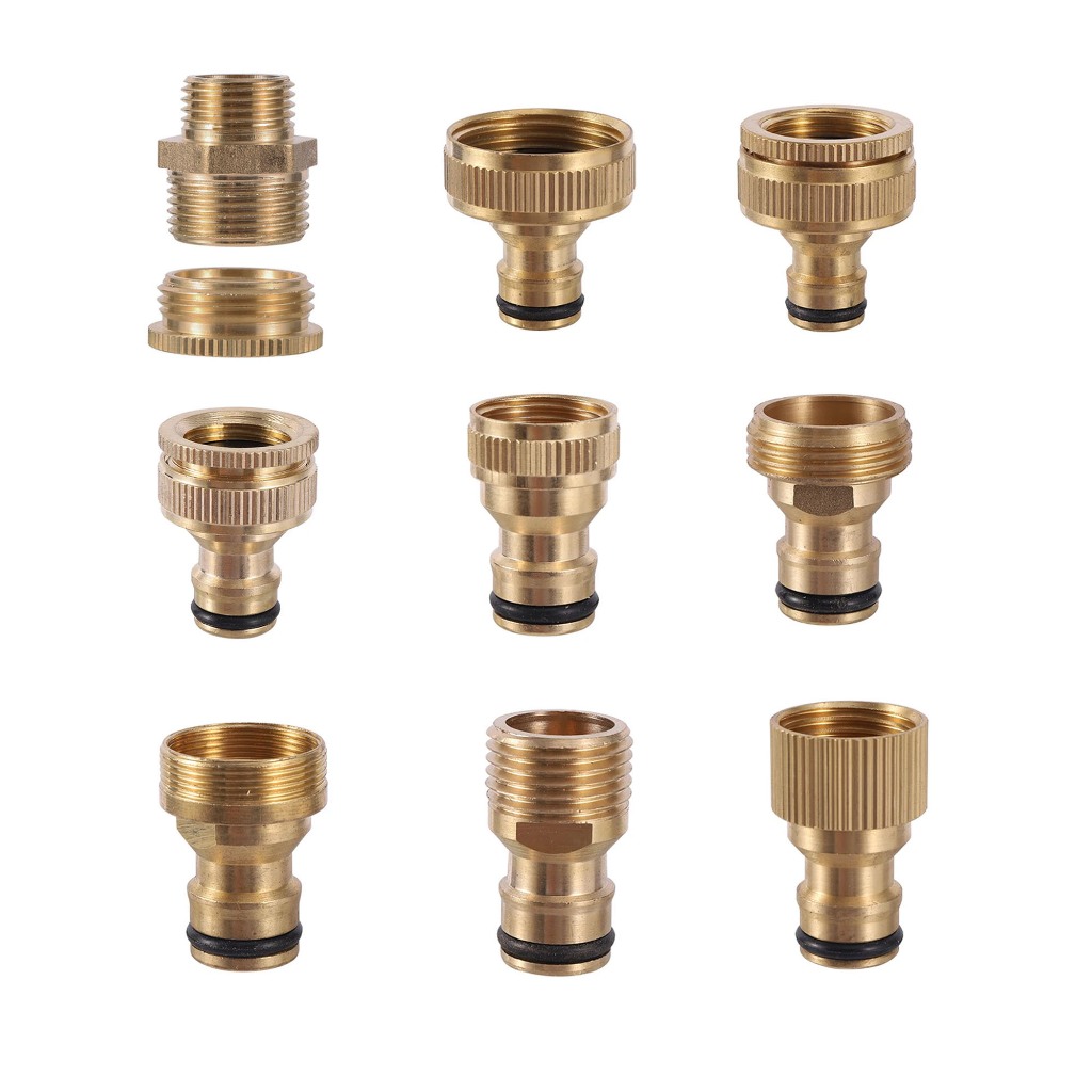 1/2 "3/4" 1" เกลียวทองเหลือง Quick Connector M22/24 หัวนม Fitting Garden ท่อ Quick Connect ก๊อกน้ําอะแดปเตอร์ท่อน้ําเชื่อมต่อ
