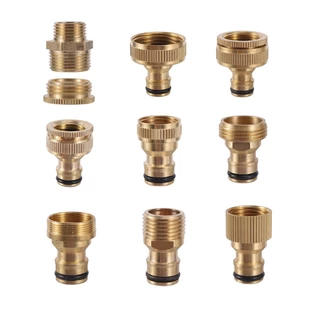1/2 "3/4" 1" เกลียวทองเหลือง Quick Connector M22/24 หัวนม Fitting Garden ท่อ Quick Connect ก๊อกน้ําอะแดปเตอร์ท่อน้ําเชื่อมต่อ