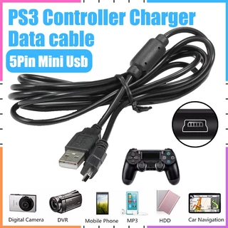Ready Stock1.8M USB 5 Pin Mini USB Data Charger Cable สําหรับ Ps3 เกมคอนโทรลเลอร์ไร้สายโทรศัพท์ Mp3/Mp4 กล้อง HDD เครื่องบันทึกการขับขี่
