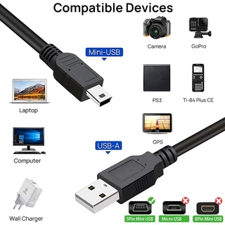 Ready Stock1.8M USB 5 Pin Mini USB Data Charger Cable สําหรับ Ps3 เกมคอนโทรลเลอร์ไร้สายโทรศัพท์ Mp3/Mp4 กล้อง HDD เครื่องบันทึกการขับขี่