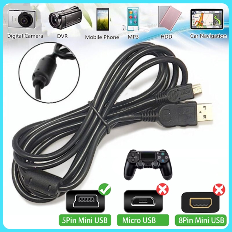 จัดส่งที่รวดเร็ว5 Pin Mini USB Fast Charger Cable V3 Data Cord สําหรับ DVR GPS Digital Camera Ps3 Co