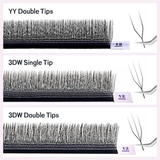 NATUHANA U-Shape YY CL LU Curl Eyelash Extensions Premade Volume Fluffy Lashes Matte สีดําธรรมชาติแต่งหน้านุ่ม
