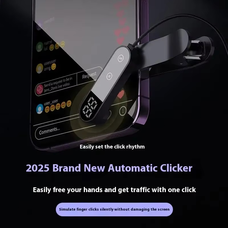 หน้าจอ Auto Clicker จําลองนิ้วมือคลิกสําหรับแอพโทรศัพท์สมาร์ทวิดีโอ Live Streaming หน้าจอ Touch ขาตั้งกล้อง Tapper อุปกรณ์