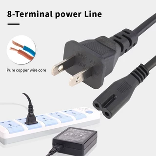 พร้อมสต็อก1.5M สายไฟ AC US UK EU 2 Prong 2 Pin เครื่องพิมพ์สายชาร์จอะแดปเตอร์ PC แล็ปท็อปสายไฟอะแดปเตอร์ PS4 ลําโพง