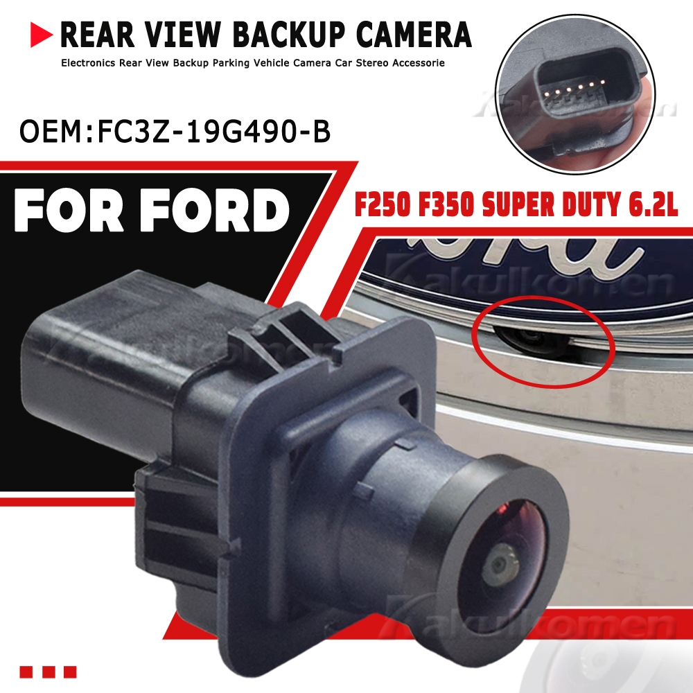 รถดูด้านหลังที่จอดรถ HD กล้อง FC3Z-19G490-B FC3Z19G490B สําหรับ Ford F-150 F-250 F-350 2015 2016