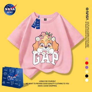 🔥จัดส่งจากกรุงเทพฯ🚚NASA เสื้อยืดเด็กแขนสั้น ลายการ์ตูน Paw Patrol น่ารัก ผ้าฝ้ายแท้ 100% สไตล์เกาหลี เหมาะสำหรับเด็กผู้หญิง