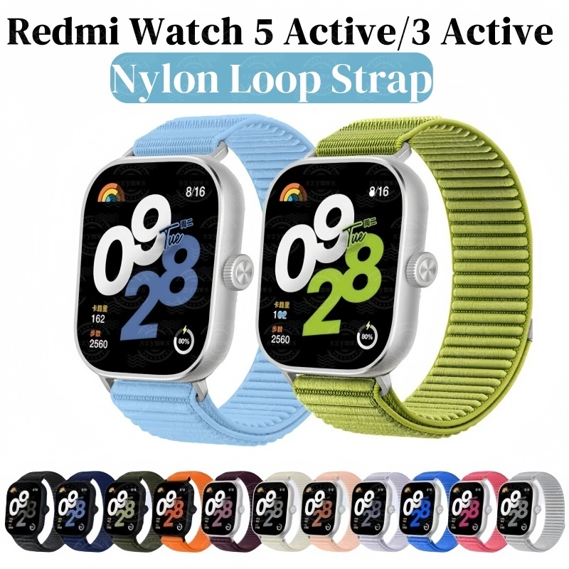ทอสายรัดไนลอนหัวเข็มขัดแม่เหล็กสายนาฬิกาข้อมืออุปกรณ์เสริมสําหรับ Redmi Watch 6 5 4 3 Active Lite