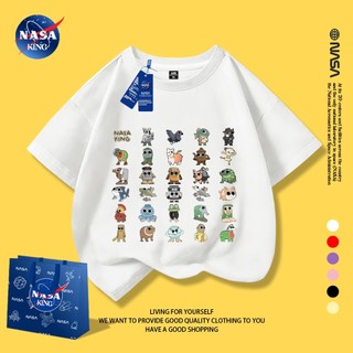 เสื้อยืดเด็ก NASA รุ่นใหม่ 2025 ลาย ITALIAN BRAINROT แขนสั้น ผ้าฝ้าย 100% สไตล์เกาหลี